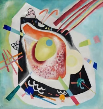 A painting of a colorful objectDescription automatically generated