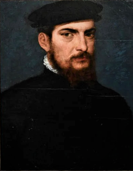 portrait of a man in a black outfit with a hat