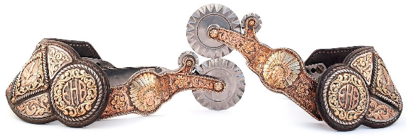 An image of the spurs made by Edward Bohlin