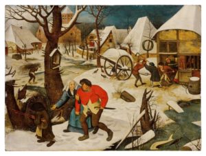 A winter village scene by Pieter Brueghel the Younger, sold at Sotheby's